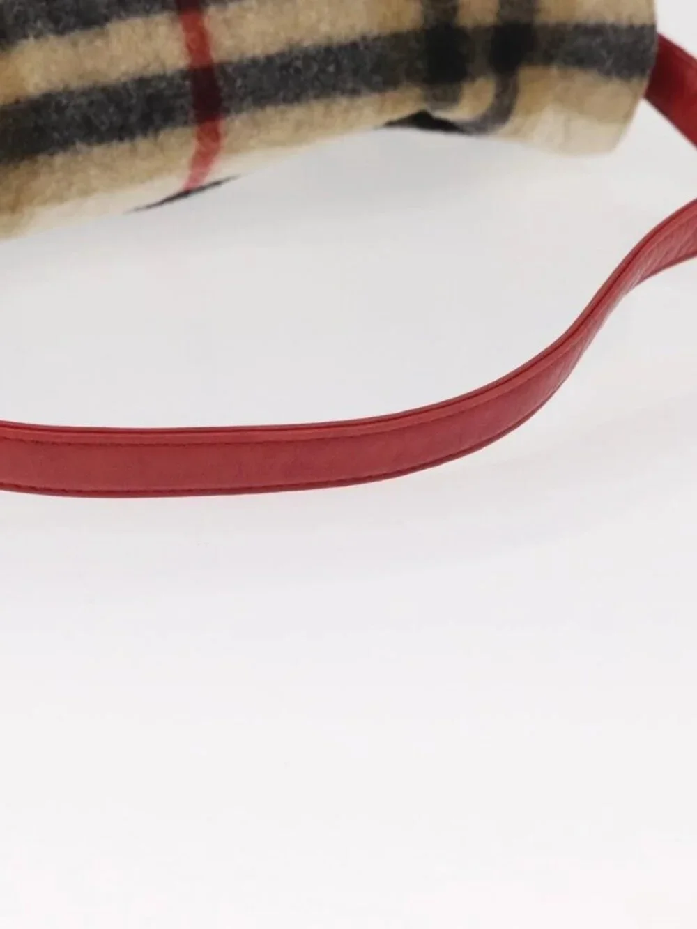 Burberrys Nova Check Shoulder Bag Wool Beige Silver Auth 161279V - Picture 8 of 16